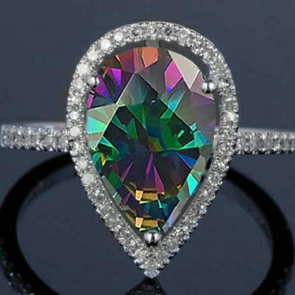 Jewelry - Genuine Rainbow Mystic Topaz Sterling Silver Ring